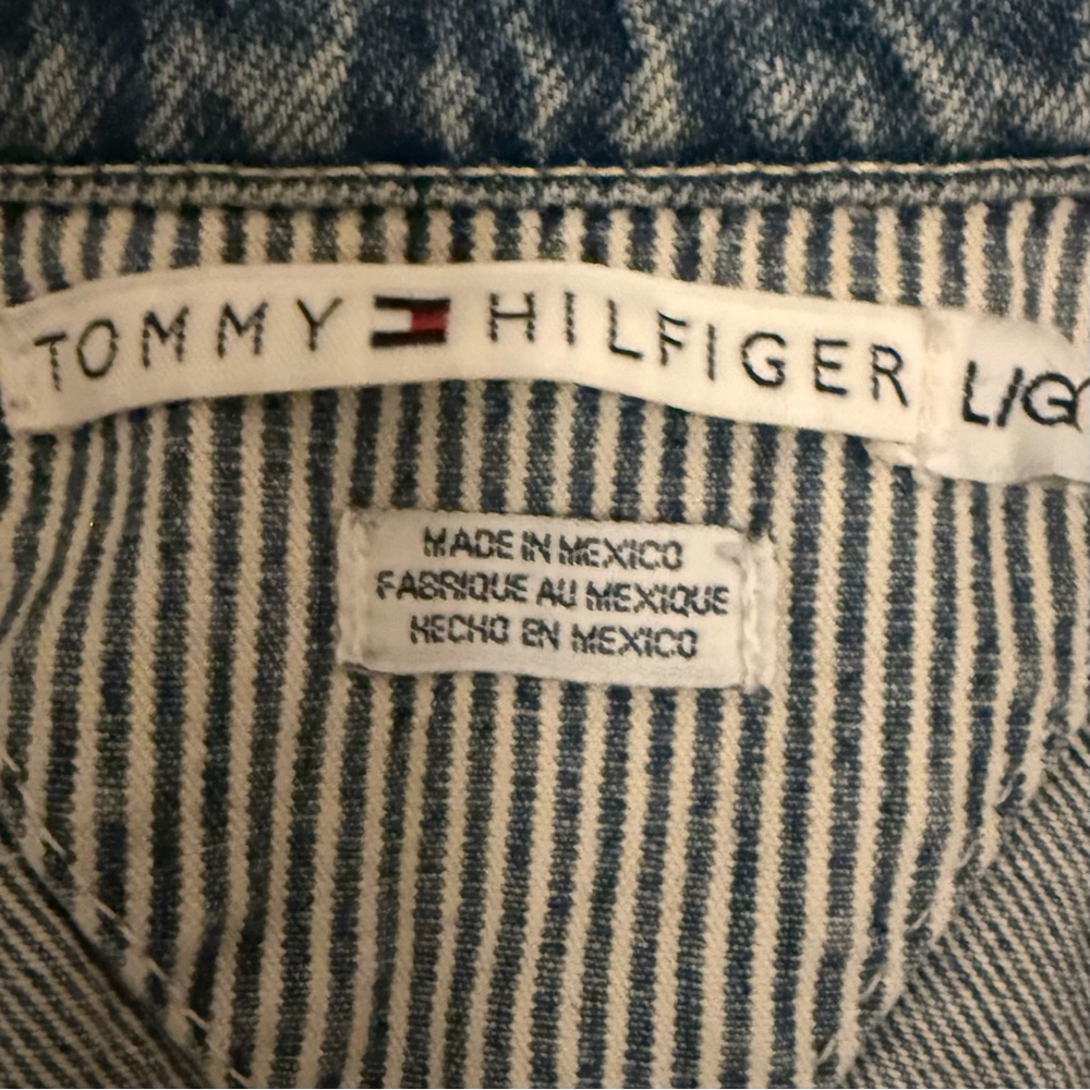 Tommy Hilfiger Denim Jacket Women’s L Vintage Blue Classic Trucker - Picture 3 of 5